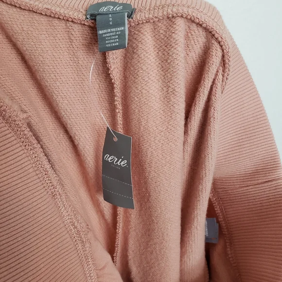 Aerie Distressed City Jogger Sweatpants Blush Pink Womens Large - Picture 5 of 7